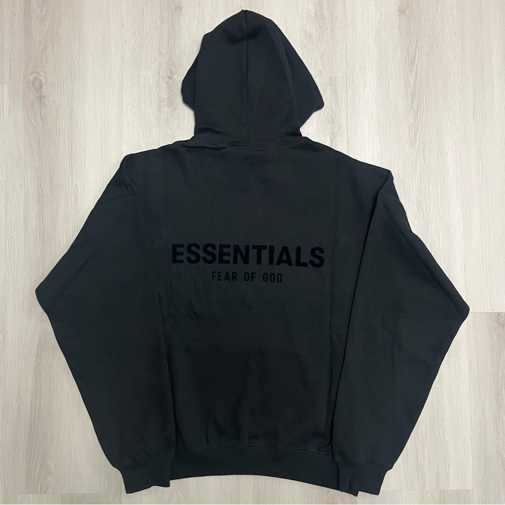 Essentials Black Hoodie and Sweatpants Set - Picture 3 of 7